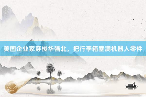 美国企业家穿梭华强北，把行李箱塞满机器人零件