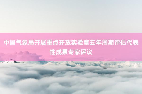 中国气象局开展重点开放实验室五年周期评估代表性成果专家评议