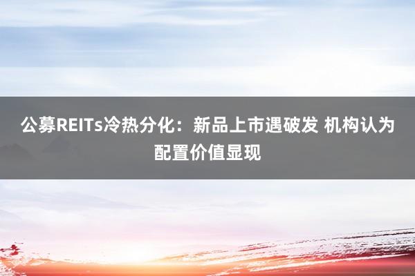 公募REITs冷热分化：新品上市遇破发 机构认为配置价值显现