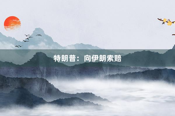 特朗普：向伊朗索赔