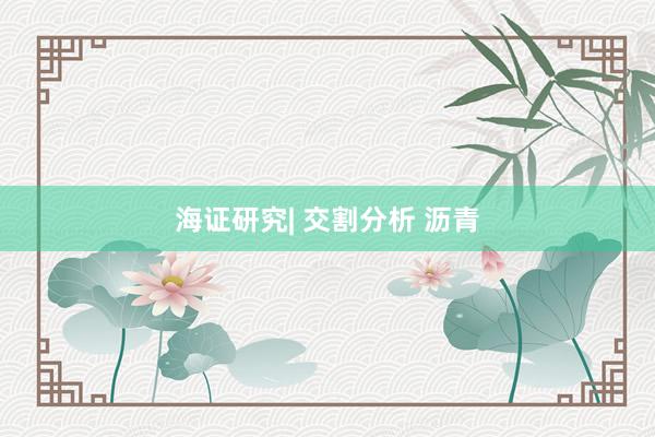 海证研究| 交割分析 沥青
