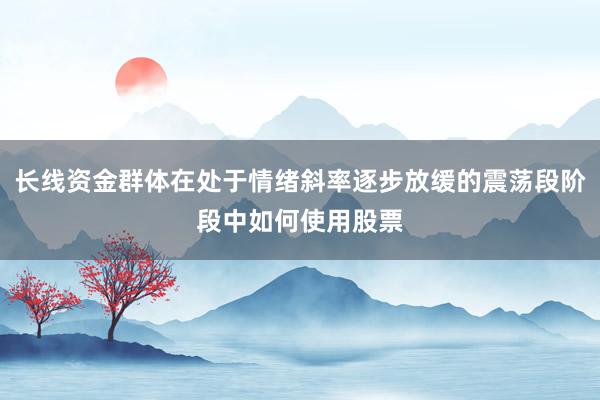 长线资金群体在处于情绪斜率逐步放缓的震荡段阶段中如何使用股票